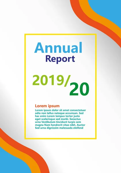Brochure du rapport annuel. Version de style de couleur - vecteur — Image vectorielle