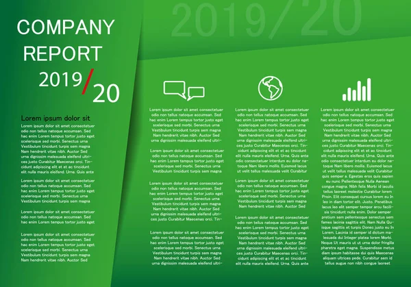 Firmenreprort 2019-20 Vorlage für Platz für Text Firmenreprort 2019-20 Vorlage für Platz für Text — Stockvektor