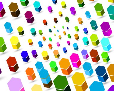 Vektör 3d soyut renkli arka plan