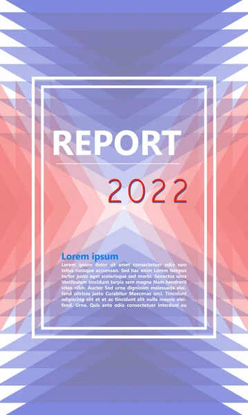 Rapport Annuel 2022 Brochure Couverture Entreprise Illustration Vectorielle Entreprise — Image vectorielle