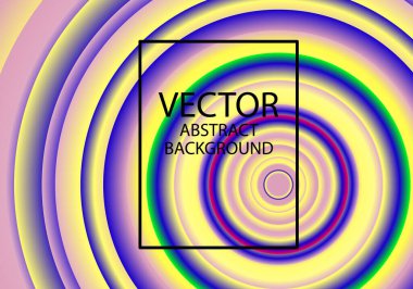 Vektör Soyut Yuvarlak Renkli Arkaplan - Vektör soyut illüstrasyon