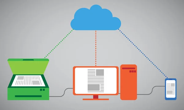 Copiar Documento Compartir Más Dispositivo Ahora Vector — Vector de stock