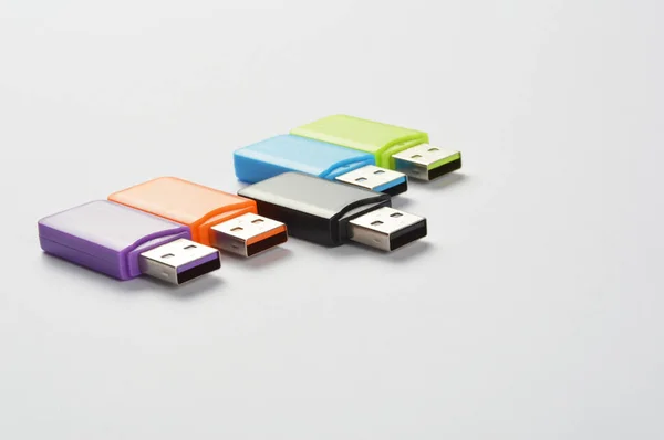 Palos Usb Multicolores — Foto de Stock