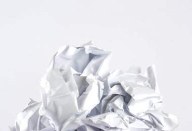 Buruşuk beyaz kağıtlara