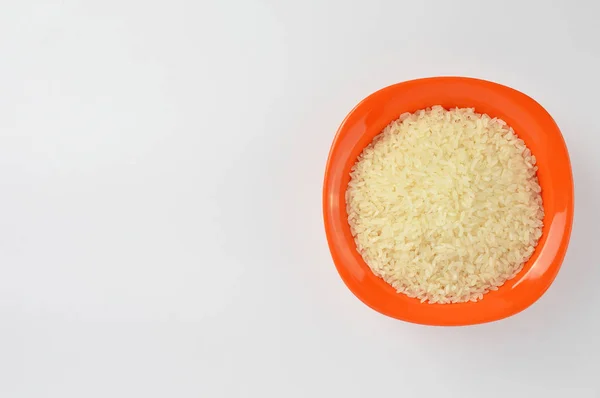 Cuenco Arroz Aislado Sobre Blanco — Foto de Stock