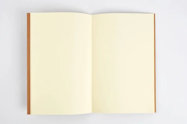Empty book on white background