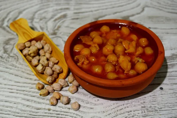 dry chickpeas food in the dish