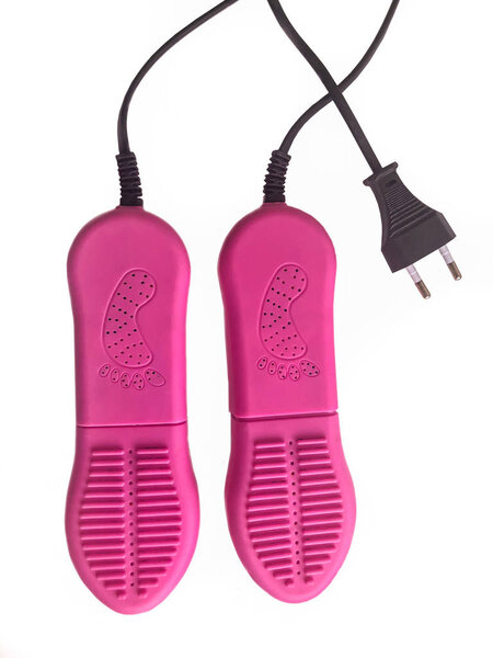 pink Shoe dryer with wire