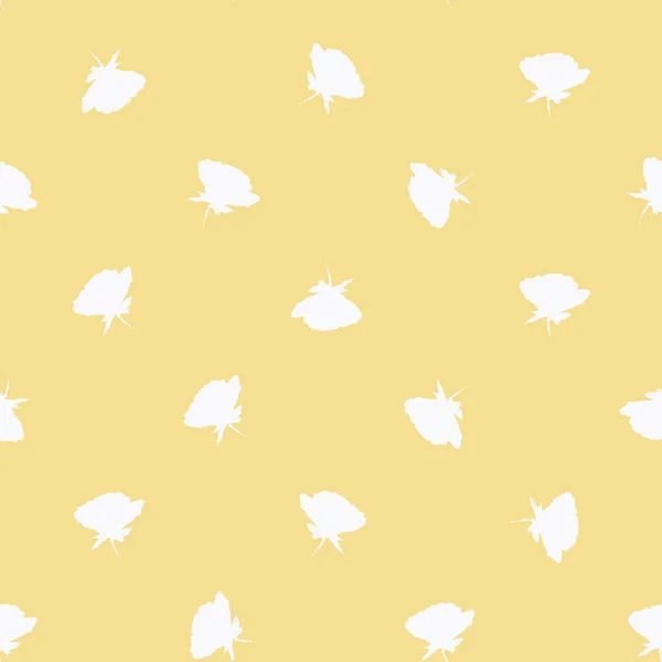 Vector Dog-Roses en amarillo y blanco sin costuras patrón de fondo . — Vector de stock