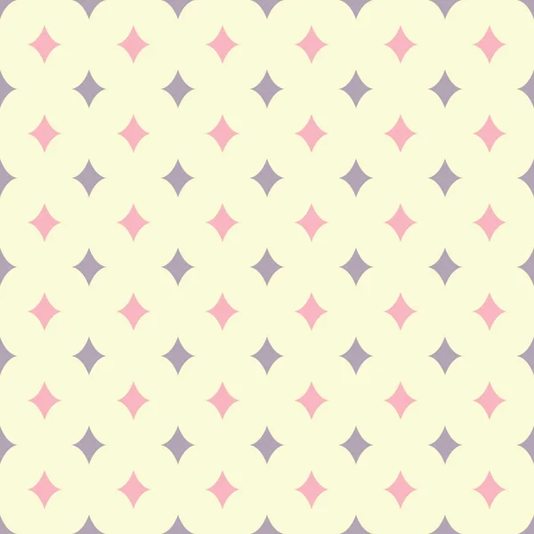 Vektor abstrakt magiska Rhombus i Puple, rosa, gul sömlösa mönster bakgrund. — Stock vektor