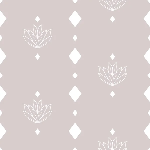 Vektor magische Kacheln mit Lotus nahtlose Muster Hintergrund. — Stockvektor