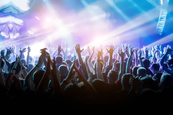 Crowd Raised Hands Music Concert — Stock Photo, Image