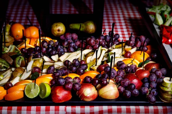 Bandeja Frutas Evento Catering Lanches — Fotografia de Stock
