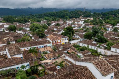 Brezilya sömürge şehri Paraty, hava manzaralı