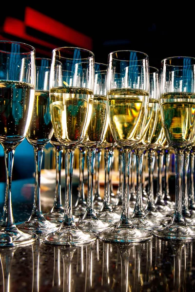 Verres Champagne Lors Événement — Photo