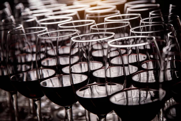 Rött Vin Glas Närbild — Stockfoto