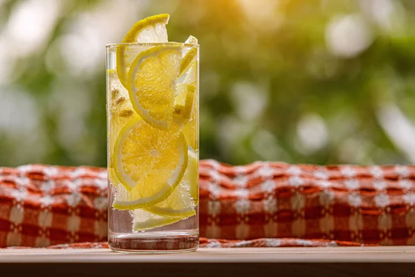 Citrus Limonádé Kerti Környezetben Nyári Ital — Stock Fotó