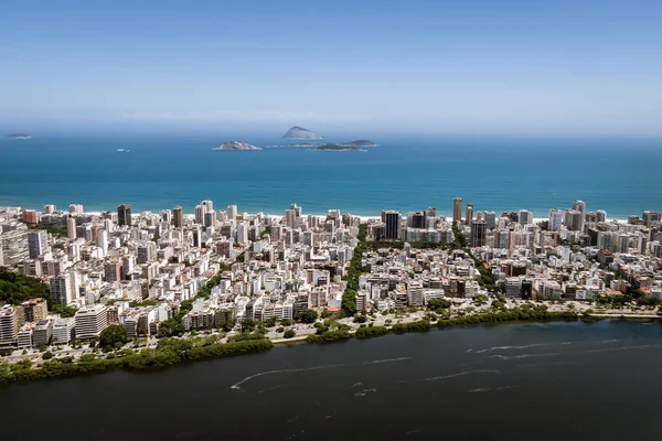 Ipanema Kerület Rio Janeiro Kilátás Egy Drón — Stock Fotó