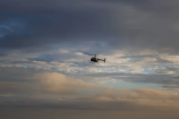 Hélicoptère Vole Sur Ville Rio Janeiro Brésil — Photo