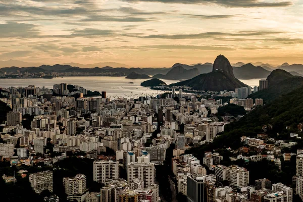 Salida Del Sol Sobre Río Janeiro Brasil — Foto de Stock