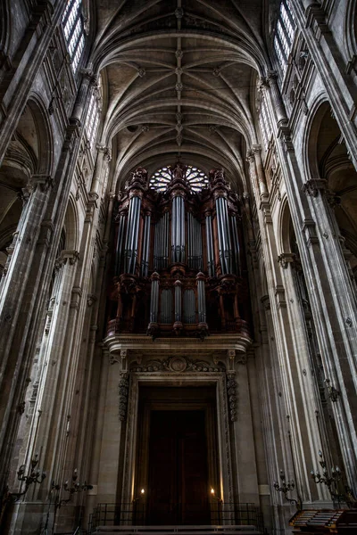 Órgano Grande Una Catedral Católica — Foto de Stock