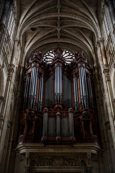 Große Orgel Einer Katholischen Kathedrale — Stockfoto