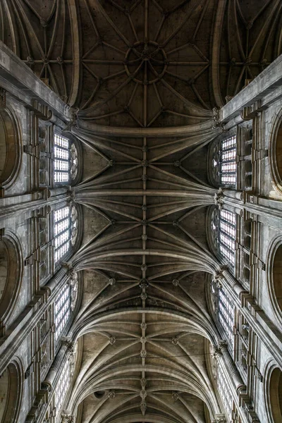 Paris France 2019 Gothic Vault Church Saint Eustache — стокове фото