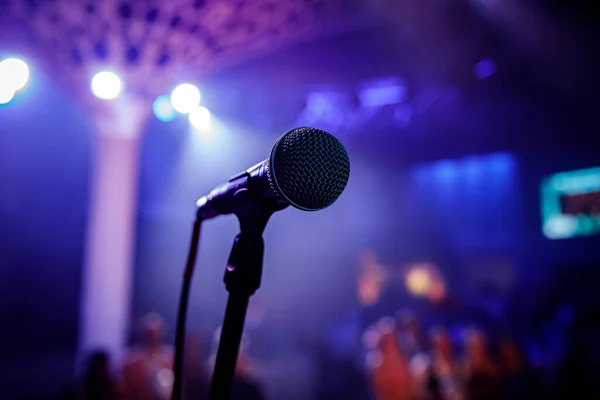 Microphone Stage Artist Performance — Stock Photo, Image