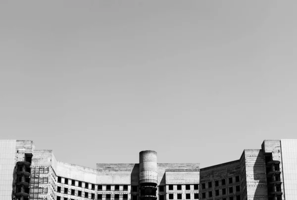Industrial Plant Black White Color Empty City — Stock Photo, Image