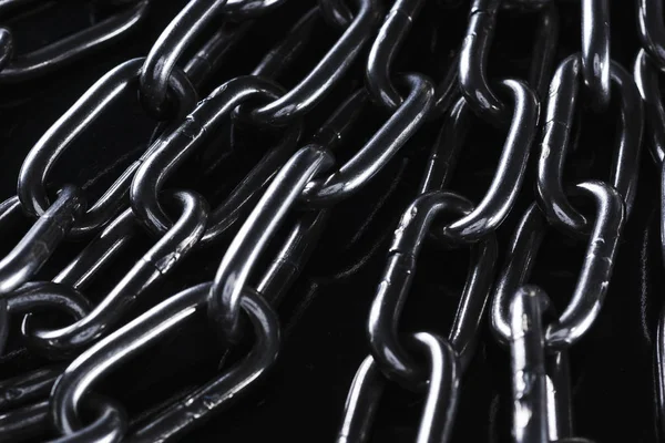 metal links are connected in one chain. Macro