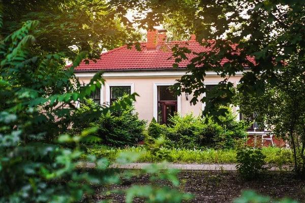 Einstöckiges Landhaus Wald Reihenhaus — Stockfoto