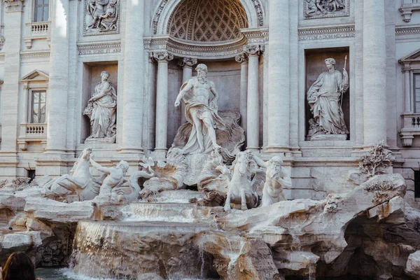 Fontanna Trevi Jest Największą Fontanną Rzymie Włochy Czerwiec 2020 — Zdjęcie stockowe