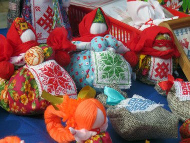 Ulan Ude, Rusya, 10 Mart 2019: kentin Maslenitsa Shrovetide kutlaması. Geleneksel bebek