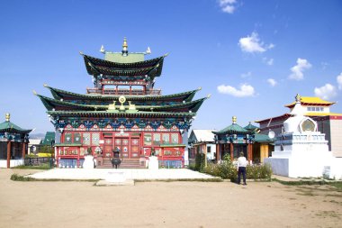 Ulan-Ude yakınlarındaki ıvolginsky datsan Budist Tapınağı. Buryatia, Rusya Federasyonu