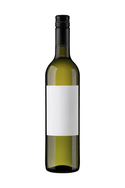 Etiqueta Botella Vino Blanco Tapa Tornillo Negro — Foto de Stock