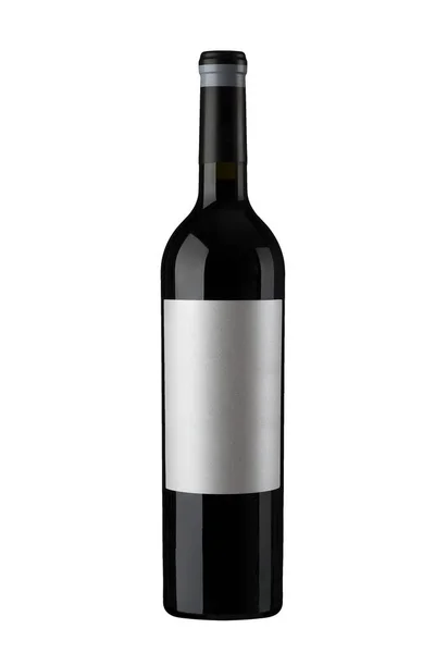 Şarap Şişesi Gümüş Etiket — Stok fotoğraf