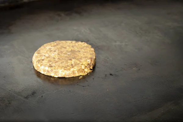 Dois Hambúrgueres Vegetarianos Lentilhas Grelha Quinoa — Fotografia de Stock