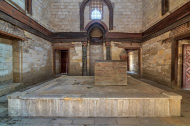 Interior of Mausoleum of al-Nasir Muhammad Ibn Qalawun, Al Muizz Street, Old Cairo, Egypt clipart