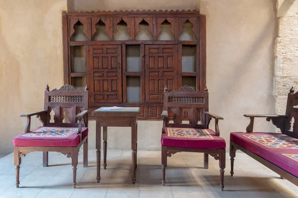 VIP Lounge at Ottoman era historic House of Egyptian Architecture, located in Darb El Labbana district, Cairo, Egypt (Open for public visit)
