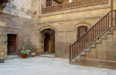 Cephe Zeinab Khatoun tarihi bir ev, Ezher bölge, Darb Al Ahmar İlçesi, eski Kahire, Mısır