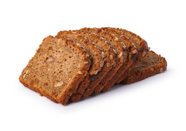 Beyaz arkaplanda izole edilmiş taze ekmek