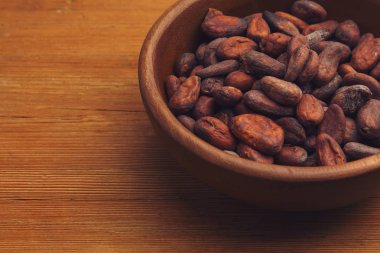 kakao çekirdeği eski ahşap tablo