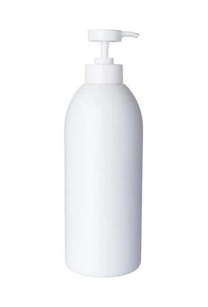 Recipiente Plástico Para Cosméticos Isolados Fundo Branco Com Caminho — Fotografia de Stock