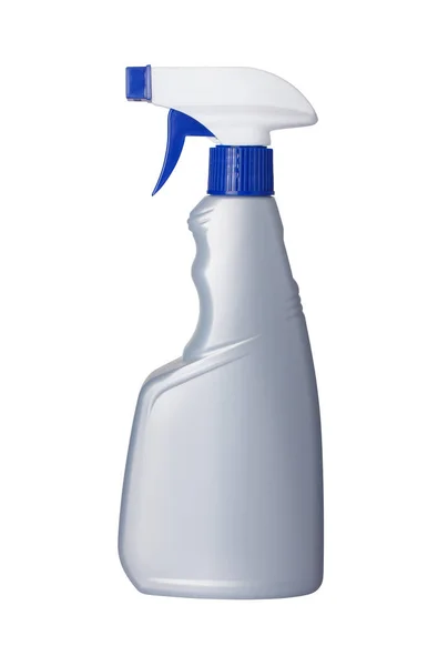 Prázdné Plastové Detergentu Spreji Izolovaných Bílém Pozadí Ořezová Cesta — Stock fotografie