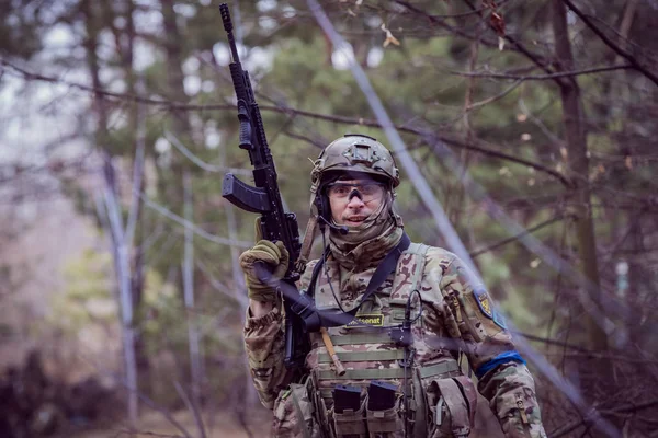 Poltava Ukrayna Mart 2019 Oyun Rlanda Ulusal Ordu Protestanlar Airsoft — Stok fotoğraf