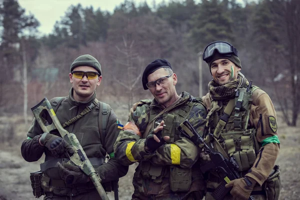 Poltawa Ukraine März 2019 Spiel Eine Imitation Der Feindseligkeiten Zwischen — Stockfoto
