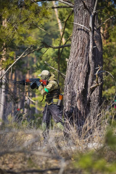 Poltava Ukrayna Mart 2019 Oyun Rlanda Ulusal Ordu Protestanlar Airsoft — Stok fotoğraf