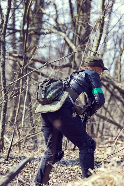 ポルタヴァ ウクライナ 2019 ゲーム プロテスタントのアイルランドの国民軍と Airsoft のゲーム イギリス正規軍の敵対行為の模倣 — ストック写真