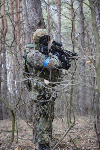 Poltava Ukraine Março 2019 Game Uma Imitação Hostilidades Entre Exército — Fotografia de Stock