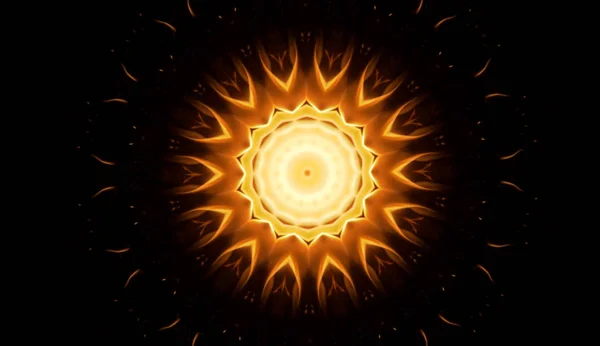 Ateşli Çiçek Parlak Renkli Soyut Arka Plan Kaleydoskop Closeup — Stok fotoğraf